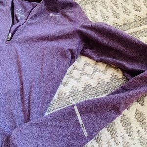 Nike Dry Fit zipper pullover athletic top purple